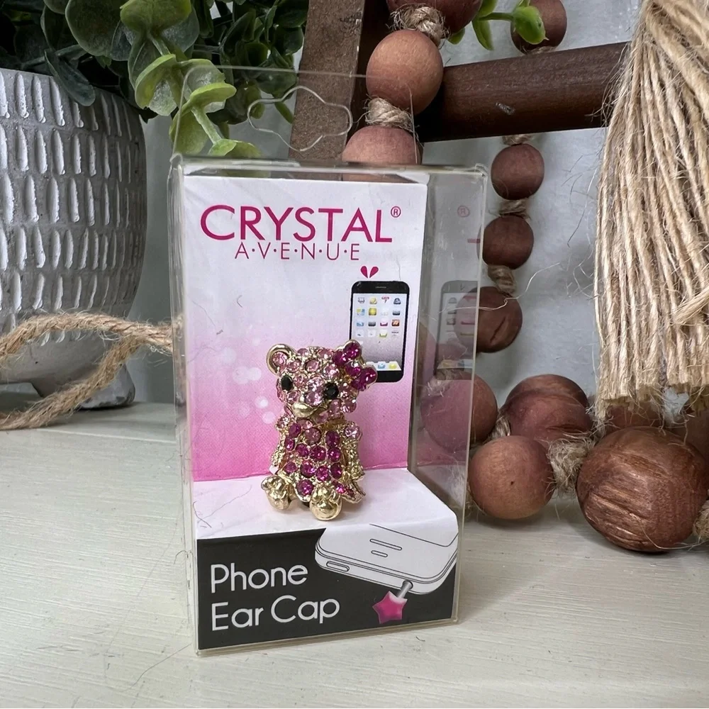 Brand New-Crystal Avenue Phone Dust Ear Cap